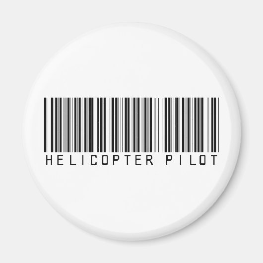 Aimant Code barre pilote hélicoptère (Devant)