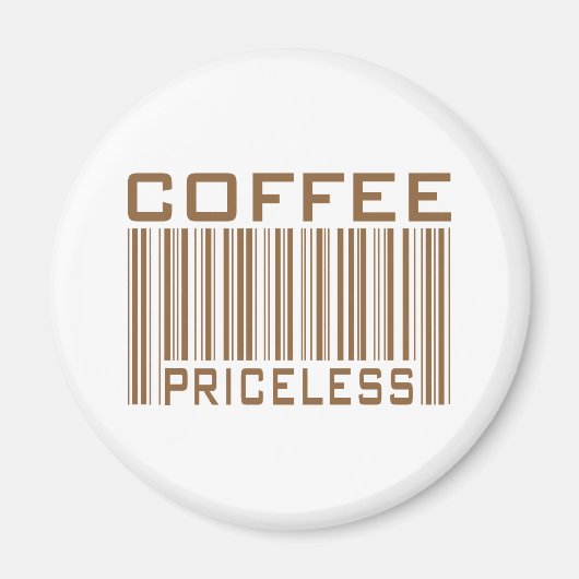 Aimant Code barre sans prix café Cadeaux Tee - shirt (Devant)