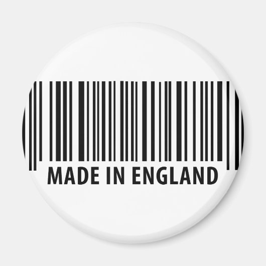 Aimant code-barres fabriqué en angleterre (Devant)