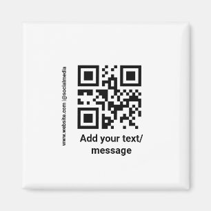 Aimant code-barres personnalisé simple ajoutez votre text