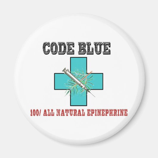 Aimant Code Bleu 100% Tous Épinephrine Naturelle (Devant)