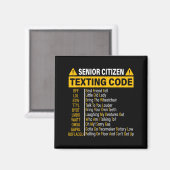 Aimant Code de SMS pour personnes âgées Cool Drôle Person (Recto/Verso)