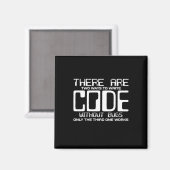 Aimant Code Écriture Programmer sans bogues (Recto/Verso)