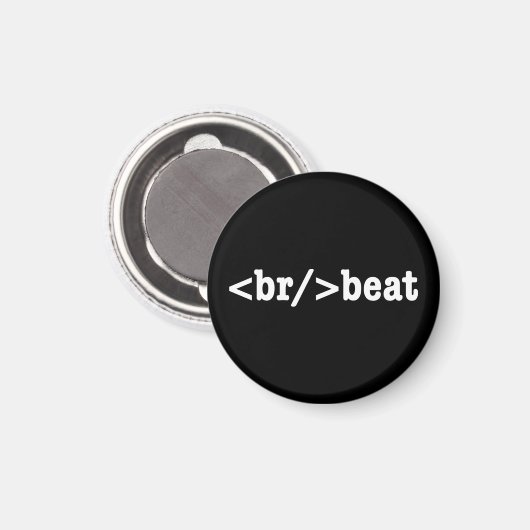 Aimant code HTML breakbeat (Recto/Verso)