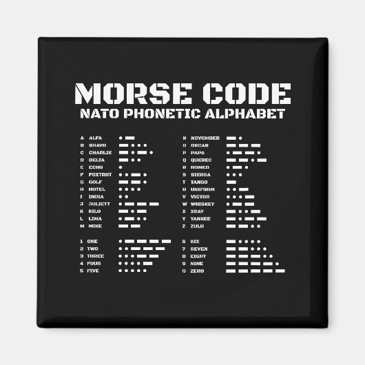 Aimant Code Morse & Conception Éducative OTAN (Devant)