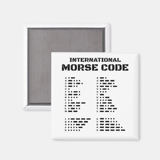 Aimant Code Morse International (Recto/Verso)