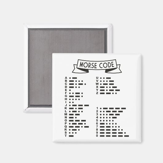 Aimant Code Morse International (Recto/Verso)