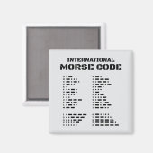 Aimant Code Morse international A-Z 0-9 (Recto/Verso)