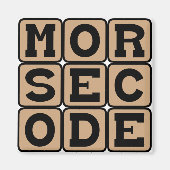 Aimant Code Morse, Système de Points et Tirets (Devant)