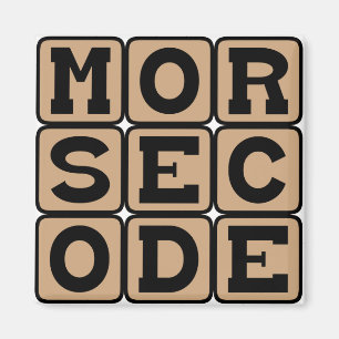 Aimant Code Morse, Système de Points et Tirets