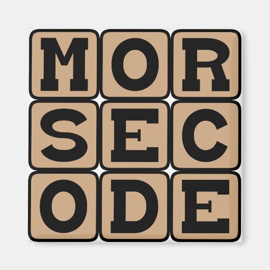 Aimant Code Morse, Système de Points et Tirets (Devant)