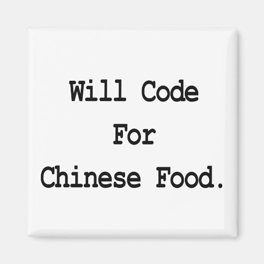 Aimant code pour les aliments chinois (Devant)