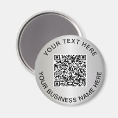 Aimant Code QR argent Promo Entreprise (Recto/Verso)