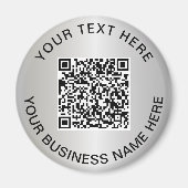 Aimant Code QR argent Promo Entreprise (Devant)