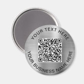 Aimant Code QR - Argent promotionnel (Recto/Verso)