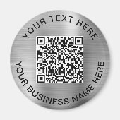 Aimant Code QR - Argent promotionnel (Devant)