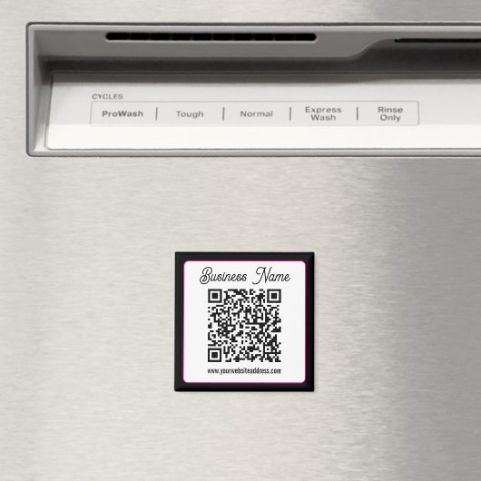 Aimant Code QR avec écriture cursive de script (In Situ (Lave-vaisselle))