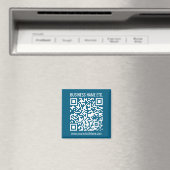 Aimant Code QR bleu océan modifiable (In Situ (Lave-vaisselle))