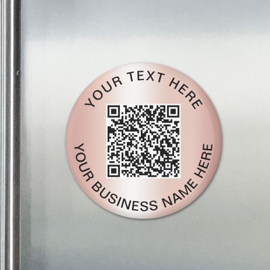 Aimant Code QR Business Promo Rose Gold