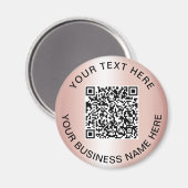 Aimant Code QR Business Promo Rose Gold (Recto/Verso)