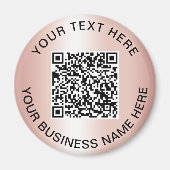 Aimant Code QR Business Promo Rose Gold (Devant)