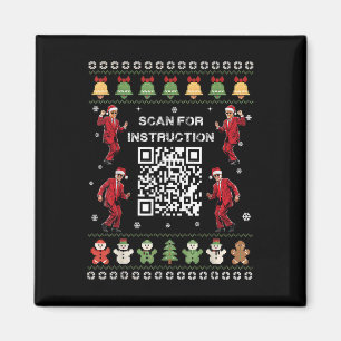Aimant Code Qr Danse Trump Président Scannez Pour Instruc