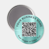 Aimant Code QR de l'entreprise Teal Mint Green promotionn (Recto/Verso)