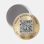 Aimant Code QR d'entreprise Gold Promotionnel (Recto/Verso)