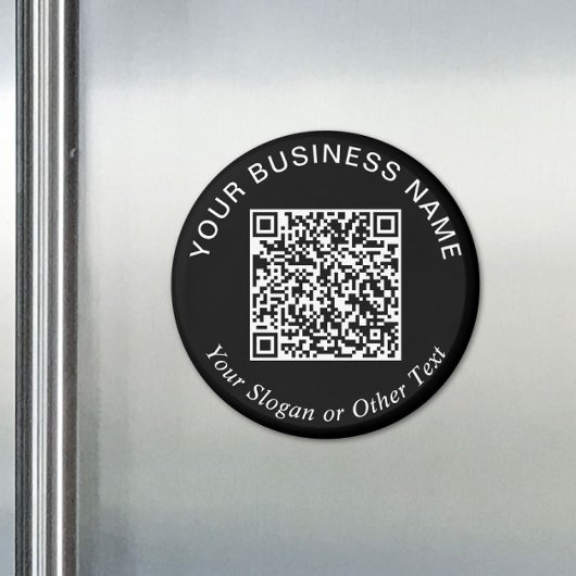 Aimant Code QR d'entreprise Noir Promotionnel