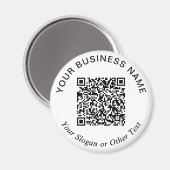 Aimant Code QR d'entreprise Promotional Blanc (Recto/Verso)
