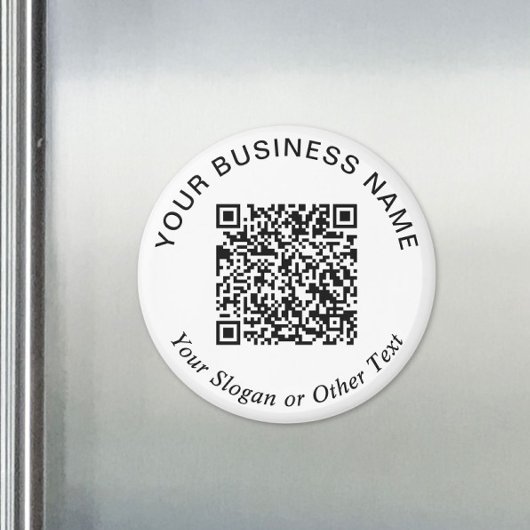 Aimant Code QR d'entreprise Promotional Blanc