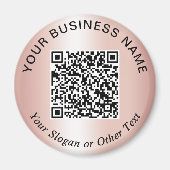 Aimant Code QR Entreprise Rose Gold Promotionnel (Devant)