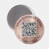 Aimant Code QR Entreprise Rose Gold Promotionnel (Recto/Verso)