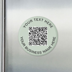 Aimant Code QR Entreprise Sage Vert Promotionnel