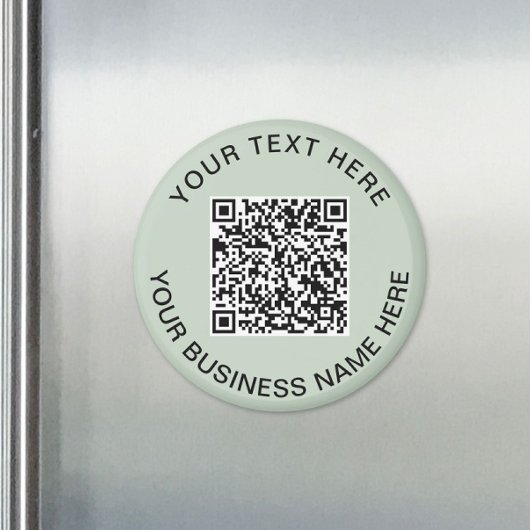 Aimant Code QR Entreprise Sage Vert Promotionnel