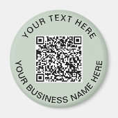 Aimant Code QR Entreprise Sage Vert Promotionnel (Devant)