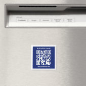 Aimant Code QR (généré instantanément) modifiable | Bleu (In Situ (Lave-vaisselle))