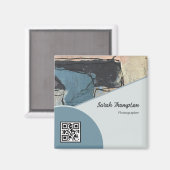 Aimant Code QR gris gris gris gris gris Abstrait (Recto/Verso)