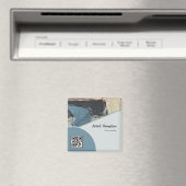 Aimant Code QR gris gris gris gris gris Abstrait (In Situ (Lave-vaisselle))