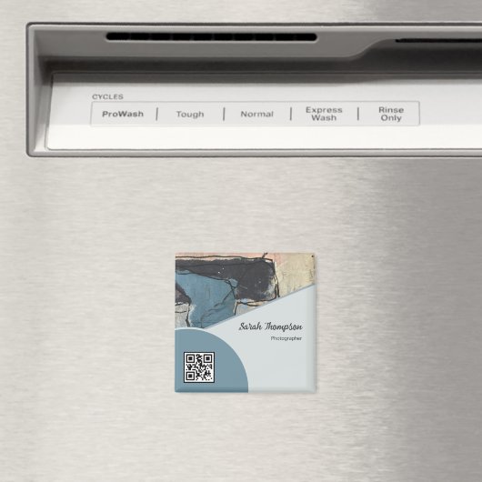 Aimant Code QR gris gris gris gris gris Abstrait (In Situ (Lave-vaisselle))