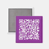 Aimant Code QR instantané avec l'URL de votre site web | (Recto/Verso)
