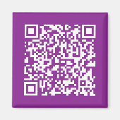 Aimant Code QR instantané avec l'URL de votre site web | (Devant)