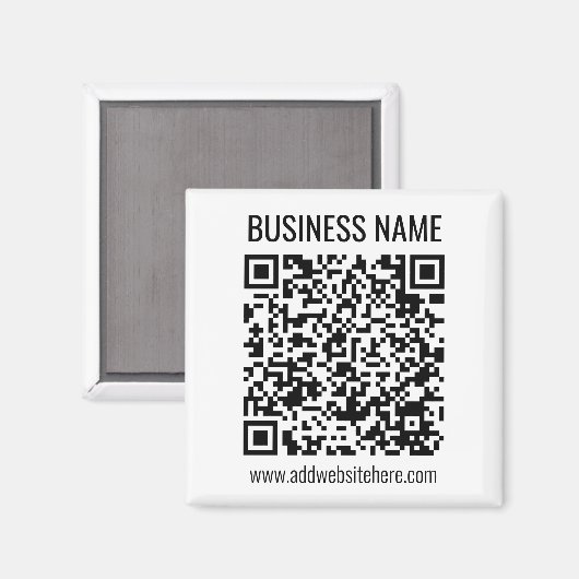 Aimant Code QR instantané (entrez l'URL de votre site Web (Recto/Verso)