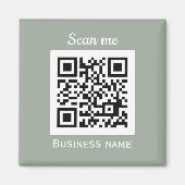 Aimant Code QR Logo Professionnel Sage Green (Devant)