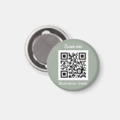 Aimant Code QR Logo Professionnel Sage Green (Recto/Verso)