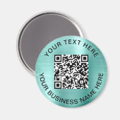 Aimant Code QR - Mention promotionnelle verte (Recto/Verso)