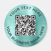Aimant Code QR - Mention promotionnelle verte (Devant)