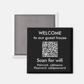 Aimant Code QR moderne Connexion Wi-Fi Airbnb Location Ho (Recto/Verso)