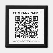 Aimant Code QR modifiable & Conception simple et personna (Devant)