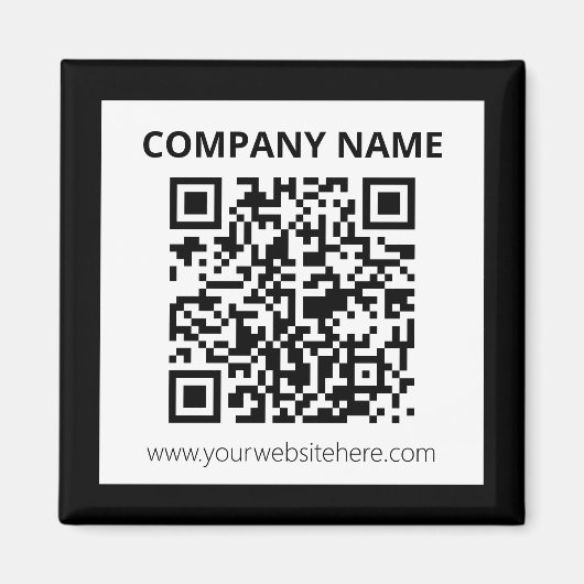 Aimant Code QR modifiable et conception simple personnali (Devant)